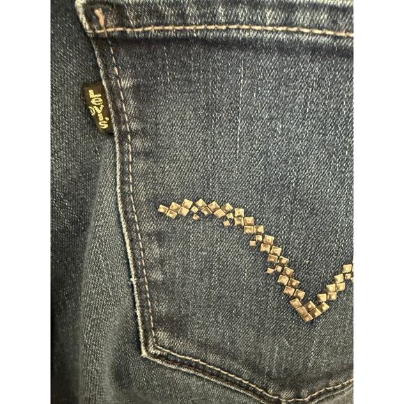 Levi’s 512 Perfectly Slimming Bootcut Jeans 12M Stretch Mid Rise Dark Wash - Picture 4 of 10